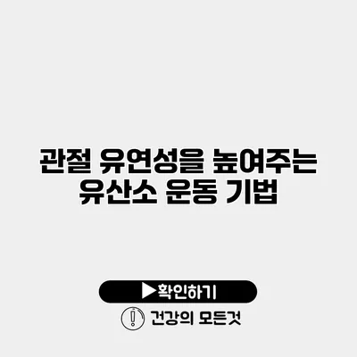 관절 유연성을 높여주는 유산소 운동 기법