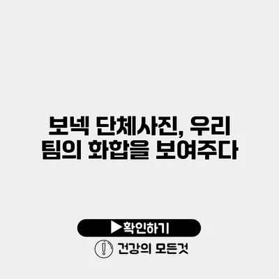 보넥 단체사진, 우리 팀의 화합을 보여주다