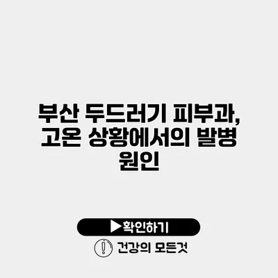 부산 두드러기 피부과, 고온 상황에서의 발병 원인