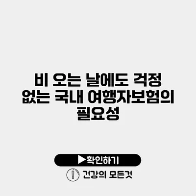 비 오는 날에도 걱정 없는 국내 여행자보험의 필요성