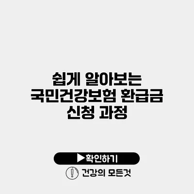 쉽게 알아보는 국민건강보험 환급금 신청 과정