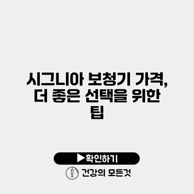 시그니아 보청기 가격, 더 좋은 선택을 위한 팁