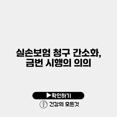 실손보험 청구 간소화, 금번 시행의 의의