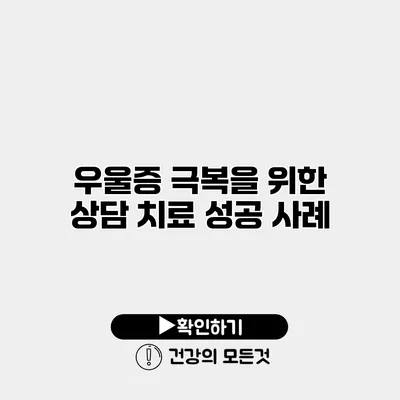 우울증 극복을 위한 상담 치료 성공 사례