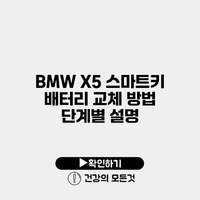 BMW X5 스마트키 배터리 교체 방법 단계별 설명