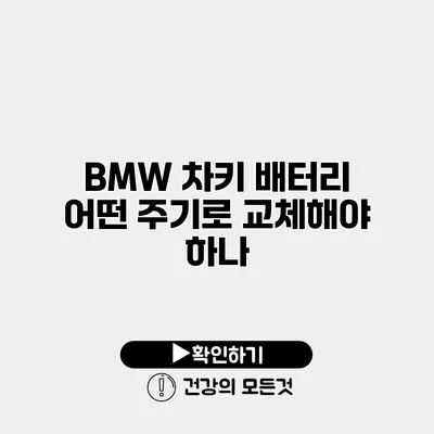 BMW 차키 배터리 어떤 주기로 교체해야 하나?