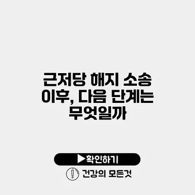 근저당 해지 소송 이후, 다음 단계는 무엇일까?
