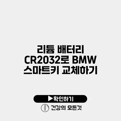 리튬 배터리 CR2032로 BMW 스마트키 교체하기