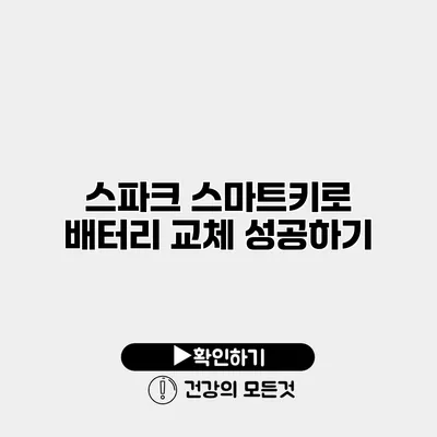 스파크 스마트키로 배터리 교체 성공하기