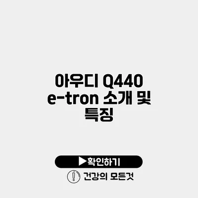 아우디 Q440 e-tron 소개 및 특징