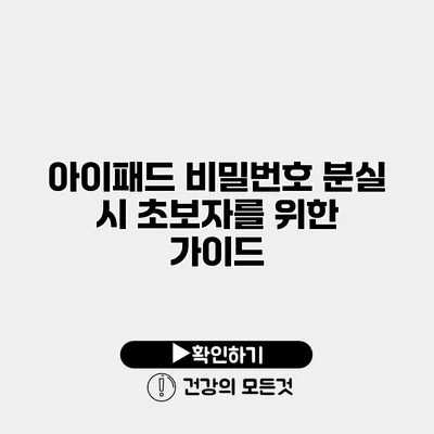 아이패드 비밀번호 분실 시 초보자를 위한 가이드