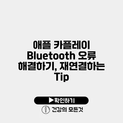 애플 카플레이 Bluetooth 오류 해결하기, 재연결하는 Tip